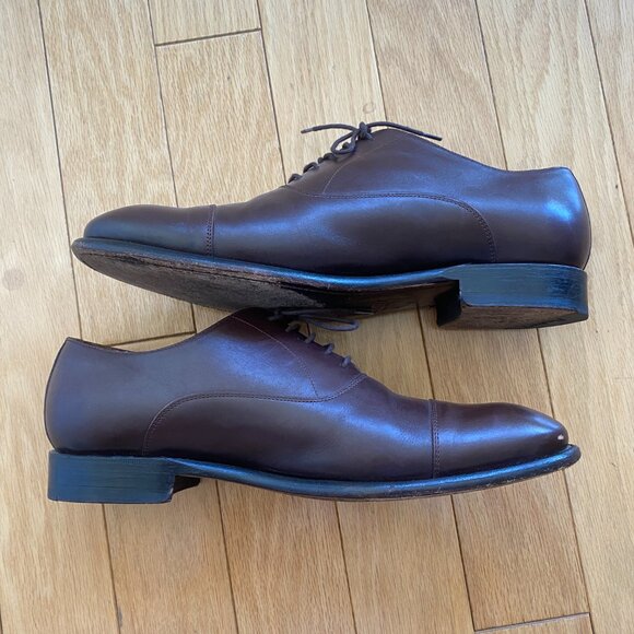 Finsbury Size US10/UK9/EU43 Brown Leather Oxford Dress Shoes Men - Picture 4 of 10